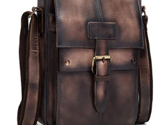 Cool Mens Leather Vintage Small Side Bag Small Messenger bag Shoulder bag For Men