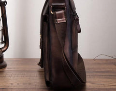 Cool Mens Leather Vintage Small Side Bag Small Messenger bag Shoulder bag For Men
