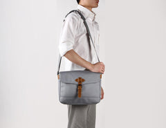 Cool Oxford Cloth Gray Men's Shoulder Bag Messenger Bag Side Bag For Men