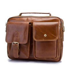 Cool Leather Small Side Bag Handbag Work Bag Business Bag Shoulder Bags For Men