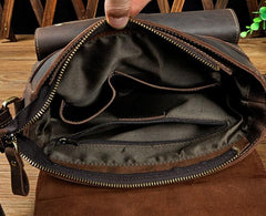 Cool Retro Leather Mens Tablet Messenger Bag Small Side Bag Messenger Bag For Men