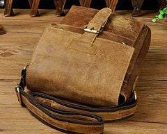 Cool Retro Leather Mens Tablet Messenger Bag Small Side Bag Messenger Bag For Men