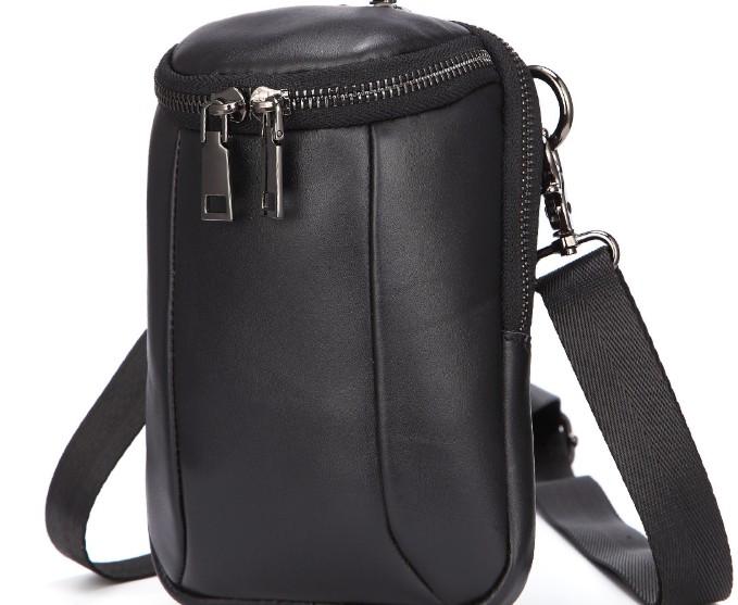 Cool Retro Mens Leather One Shoulder Backpack Chest Bag Sling Bags For Men