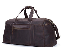 Cool Vintage Coffee Black Leather Mens Overnight Bags Travel Bags Weekender Bags For Men