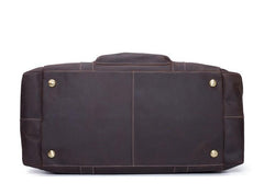 Cool Vintage Coffee Black Leather Mens Overnight Bags Travel Bags Weekender Bags For Men