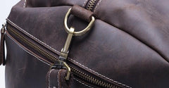 Cool Vintage Coffee Black Leather Mens Overnight Bags Travel Bags Weekender Bags For Men