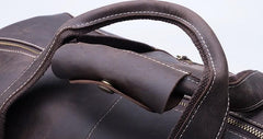 Cool Vintage Coffee Black Leather Mens Overnight Bags Travel Bags Weekender Bags For Men