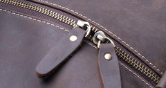 Cool Vintage Coffee Black Leather Mens Overnight Bags Travel Bags Weekender Bags For Men
