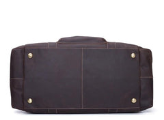 Cool Vintage Coffee Black Leather Mens Overnight Bags Travel Bags Weekender Bags For Men