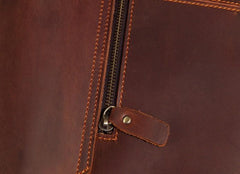 Cool Vintage Dark Brown Leather Mens Courier Bags Small Side Bags Messenger Bag For Men