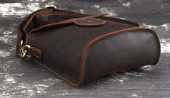 Cool Vintage Brown Leather Mens Tablet Messenger Bag Small Side Bag Messenger Bags For Men