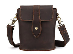 Cool Vintage Brown Leather Mens Tablet Messenger Bag Small Side Bag Messenger Bags For Men