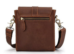Cool Vintage Brown Leather Mens Tablet Messenger Bag Small Side Bag Messenger Bags For Men