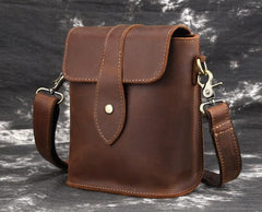 Cool Vintage Brown Leather Mens Tablet Messenger Bag Small Side Bag Messenger Bags For Men