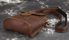Cool Vintage Brown Leather Mens Tablet Messenger Bag Small Side Bag Messenger Bags For Men