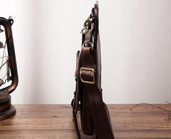 Cool Vintage Leather Mens Belt Pouch Waist Bag Drop Leg Bag Mini Shoulder Bag For Men