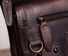 Cool Vintage Leather Mens Belt Pouch Waist Bag Drop Leg Bag Mini Shoulder Bag For Men