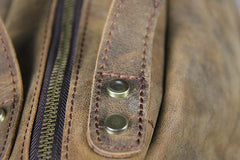 Cool Vintage Mens Leather School Backpack Satchel Backpack Leather Travel Backpack for Men