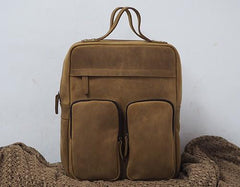 Cool Vintage Mens Leather School Backpack Satchel Backpack Leather Travel Backpack for Men