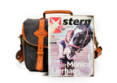 Cool Waxed Canvas Leather Mens Casual Messenger Bag DSLR Camera Bag Side Bag For Men