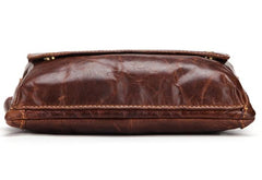 Cool and Retro Dark Brown and Brown LEATHER MENS FANNY PACK FOR MEN BUMBAG Vintage WAIST BAGS