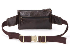 Cool and Retro Dark Brown and Brown LEATHER MENS FANNY PACK FOR MEN BUMBAG Vintage WAIST BAGS
