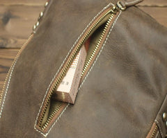 Cool and Retro Khaki Brown Mens Backpacks Vintage School Backpack Travel Backpack Bags for Men