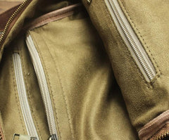 Cool and Retro Khaki Brown Mens Backpacks Vintage School Backpack Travel Backpack Bags for Men