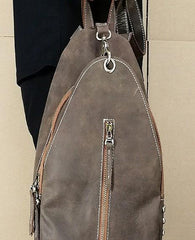 Cool and Retro Khaki Brown Mens Backpacks Vintage School Backpack Travel Backpack Bags for Men