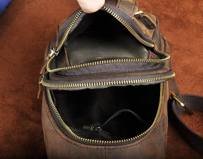 Leather Crossbody Bag / Mini Messenger Bag - Bentley [Coffee Brown] –  Alexandre León