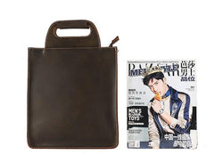 Vintage Leather Mens Briefcase Work Handbags Shoulder Bags Work Bag For Men