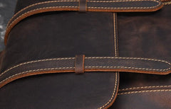 Cool Brown Leather Mens Backpack School Backpack Satchel Backpack for Men