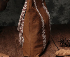 Country Style Black Leather Tote Bag Shopper Bag Brown Tote Purse For Women