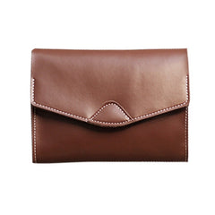 Cute White LEATHER Flip Side Bag Handmade WOMEN Envelope Crossbody BAG Purse FOR WOMEN