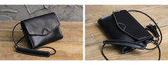 Cute Coffee LEATHER Flip Side Bag Handmade WOMEN Envelope Crossbody BAG Purse FOR WOMEN