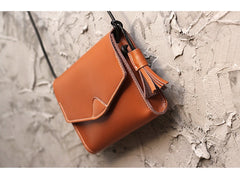 Cute White LEATHER Flip Side Bag Handmade WOMEN Envelope Crossbody BAG Purse FOR WOMEN