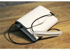 Cute Brown LEATHER Flip Side Bag Handmade WOMEN Envelope Crossbody BAG Purse FOR WOMEN