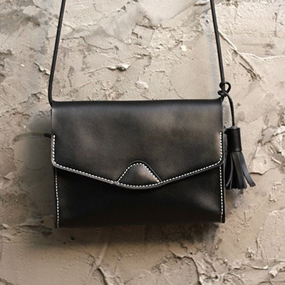 Cute White LEATHER Flip Side Bag Handmade WOMEN Envelope Crossbody BAG Purse FOR WOMEN