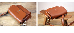 Cute White LEATHER Flip Side Bag Handmade WOMEN Phone Crossbody BAG Purse FOR WOMEN
