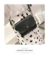 Cute White LEATHER Flip Side Bag Handmade WOMEN Phone Crossbody BAG Purse FOR WOMEN