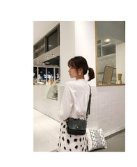 Cute White LEATHER Flip Side Bag Handmade WOMEN Phone Crossbody BAG Purse FOR WOMEN