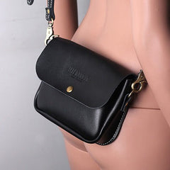Cute Green LEATHER Flip Side Bag Handmade WOMEN Phone Crossbody BAG Purse FOR WOMEN