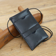 Cute Black LEATHER Phone Purse WOMEN SHOULDER BAG Slim Phone Crossbody Purse FOR WOMEN