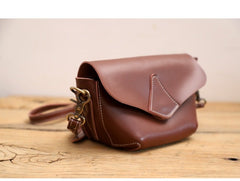Cute Brown LEATHER WOMEN Small SHOULDER BAG Handmade Small Crossbody Purse FOR WOMEN