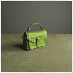 Cute Green Mini Leather Womens Satchel Handbag Small Satchel Shoulder Bag Small Satchel Bag for Women