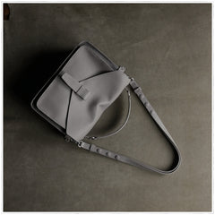 Cute Gray Mini Leather Womens Satchel Handbag Small Satchel Shoulder Bag Small Satchel Bag for Women