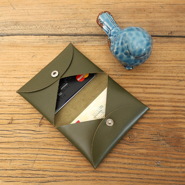 Cute Blue Leather Card Holders Women Coin - Card Slots Detail