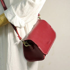 Cute Black LEATHER Small Side Bag Handmade WOMEN Crossbody BAG Phone Purse FOR WOMEN