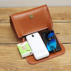 Cute Red LEATHER Small Side Bag Handmade WOMEN Crossbody BAG Phone Purse FOR WOMEN