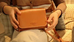 Cute Red LEATHER Small Side Bag Handmade WOMEN Crossbody BAG Phone Purse FOR WOMEN